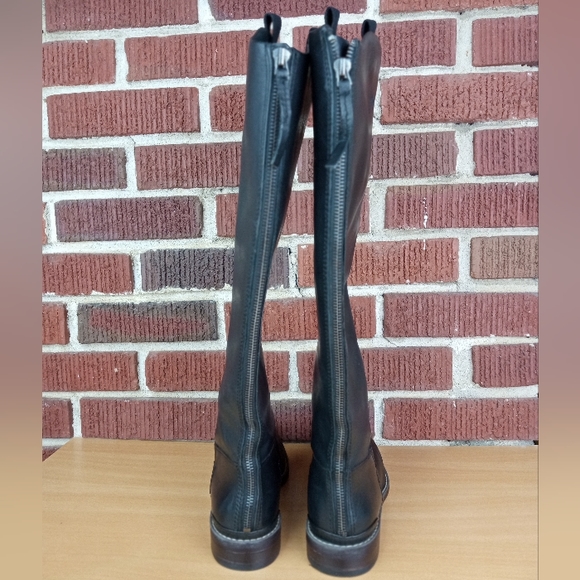 NWOT Franco Sarto 'Kalina' Genuine Hand-finished Leather Knee High Boots in Blk - Picture 6 of 9